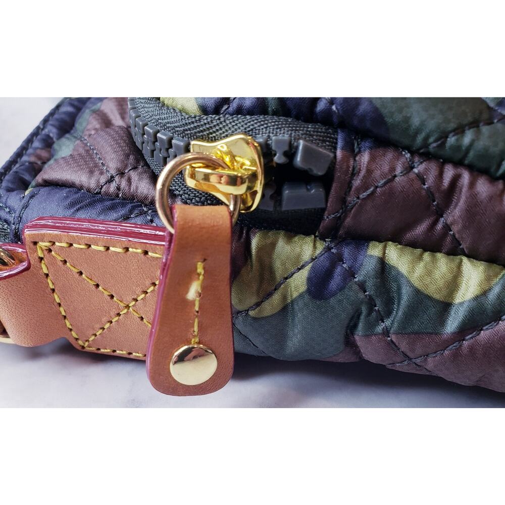 MZ WALLACE Metro Quilted Crossbody Bag Green Camo Camouflage Print - Picture 9 of 16
